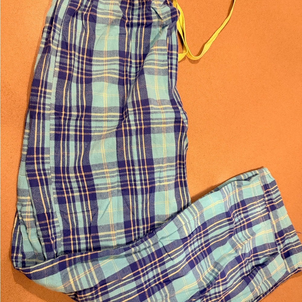 Blue Plaid Men's Pants